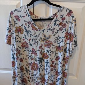 V neck floral